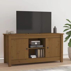 Mobile porta tv miele 103x36,5x52 cm in legno massello di pino