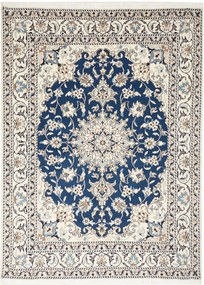 Nain Tappeto persiano 150 x 210 Blu (Iran) Annodato A Mano