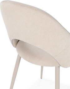 Sedie da pranzo in set beige in imbottito 2 pz Lia – Marckeric