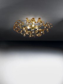 Plafoniera 3 luci  oro -  205.340 -  Collezione  Astro - Metal Lux Ambra