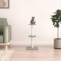 Albero per Gatti con Tiragraffi in Sisal Grigio Chiaro 73 cm 172035