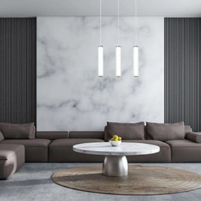 Lampadario a Sospensione in Acciaio 3xGU10 LUNA 3 da interno