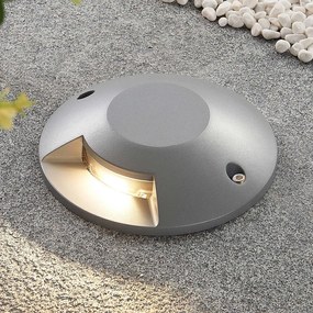 Lucande Jeffrey Faretto da pavimento a LED, 1 luce, Alluminio / Grigio / Zincato, Alluminio, Moderno, Lampada LED da esterni