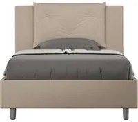 Letto 1 Piazza e Mezzo 120x190 cm con Rete e Contenitore Appia Tortora