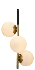 Lampada a sospensione color oro con paralume in vetro 32,5x32,5 cm Duo - Candellux Lighting