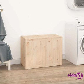 vidaXL Contenitore per Bucato 88,5x44x66 cm Legno Massello Pino