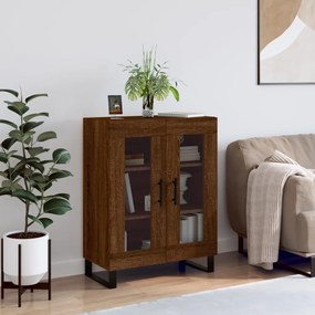 Credenza Rovere Marrone 69,5x34x90 Cm İn Legno Multistrato /
