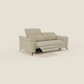 Arcos Divano 3 posti - piedini alti e poggiatesta reclinabili in microfibra impermeabile T11 beige