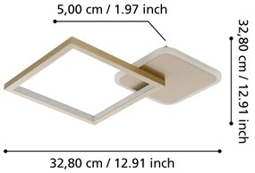 Eglo 900424 - Plafoniera LED dimmerabile GAFARES LED/15W/230V oro + tc