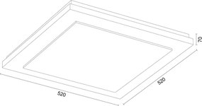 Argon 1870 - Plafoniera TABOR 4xE27/15W/230V 52x52 cm bianca