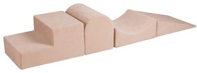 Gioco per psicomotricità color crema in velluto 4 pz altezza totale 30 cm 45x193 cm Montessori – Meowbaby