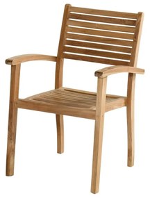 Sedia da esterno di colore naturale in legno massiccio Sunderland – Hartman