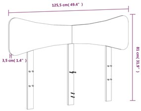 Testiera 120 cm in Legno Massello di Pino