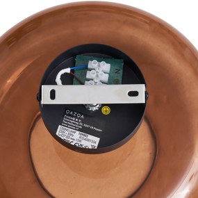 Lampada da soffitto retrò nera con vetro bronzo - Bizle