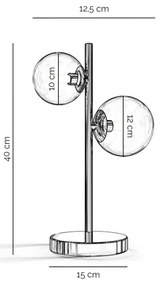 ONLI - Lampada da tavolo KIMBERLY 2xG9/6W/230V 40 cm cromo lucido