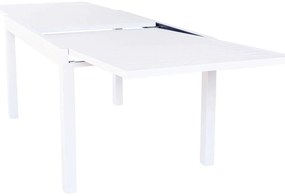 JERRI - set tavolo in alluminio cm 135/270 x 90 x 75 h con 8 poltrone Jessie