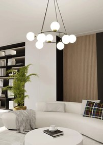 Lampadario a Sospensione AZURA 8 OPAL