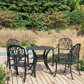 Set Da Bistrot 5 Pz İn Alluminio Pressofuso Nero /