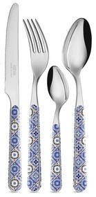 Set 24 Pz Posate Moderne - Decoro Maiolica Arabesque