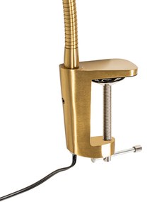 Lampada da tavolo a morsetto in ottone con LED e dimmer touch - Lionard