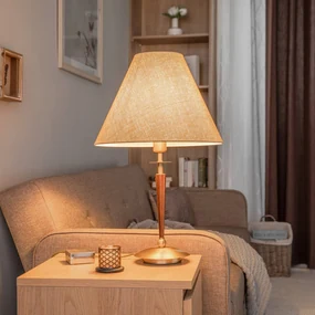 Avonni Lampada da tavolo HML-9009-1EB con paralume in tessuto