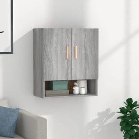 Armadietto a Muro Grigio Sonoma 60x31x70cm in Legno Multistrato