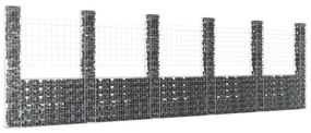 Gabbione a U con 6 Pali in Ferro 620x20x200 cm