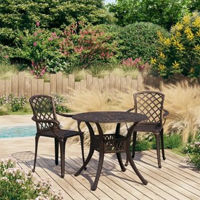 Set Da Bistrot 3 Pz İn Alluminio Pressofuso Bronzo /