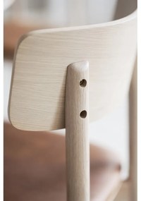 Sedie da pranzo in similpelle in colore marrone cognac-naturale in set di 2 pezzi Wolcott - Rowico