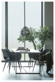 Set di sedie da pranzo nera in imbottito con braccioli 2 pz Jelle – WOOOD