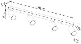 Faretto verde 6x81 cm Etna – Sollux