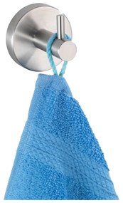 Gancio a parete in acciaio inox in argento opaco Bosio - Wenko