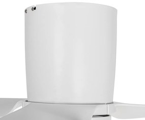 Ventilatore da soffitto bianco 123 cm con LED dimmerabile con telecomando - Patty