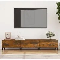 Mobile TV Rovere Fumo 150x34,5x30 cm in Legno Multistrato 817510