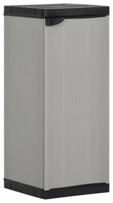 Armadietto Da Giardino Con 1 Ripiano Grigio E Nero 35x40x85 Cm /