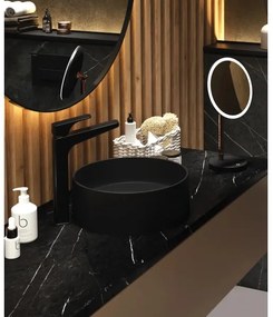 Deante CQS_NU4S - Lavabo da appoggio SILIA Ø 36 cm granito/nero