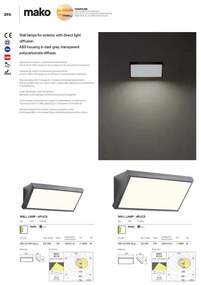 Redo 90160 - Appique LED da esterno MAKO 1xLED/21W/230V IP65