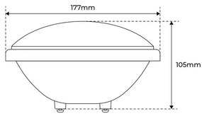 Lampada LED PAR56 20W da piscina 12VAC/DC 120lm/W No Flickering Colore Bianco Freddo 5.700K