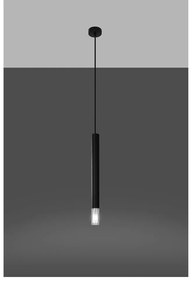 Lampadario nero in metallo ø 8 cm Vittoria – Sollux