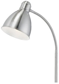 Lampada da terra argentata con paralume in metallo (altezza totale 145 cm) Nitta – Markslöjd