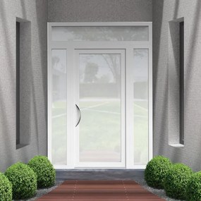 Portoncino d'ingresso Condo21 con vetro L 90 x H 210 cm in alluminio bianco