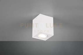 Biscuit cubo spot orientabile bianco l. 9,6 x 9,6cm h. 12,5cm 1 luc...