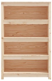 Libreria 80x35x126 cm in legno massello di pino