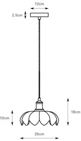 Markslöjd 108858 - Lampadario a sospensione con filo KURAGE 1xE27/40W/230V ottone/fumé beige