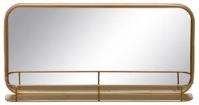 Specchio da parete 55,5 x 10,5 x 28,5 cm Dorato Metallo