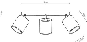 Spot-Light 56744374 - Faretto APRILLIA 3xE27/25W/230V rovere bianco