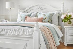 Letto in stile provenzale Bianco 160x200 Princess 886-Arrediorg.it