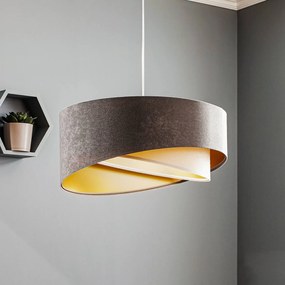 Maco Design Lampada a sospensione Vivien, tricolore, grigio/bianco/oro