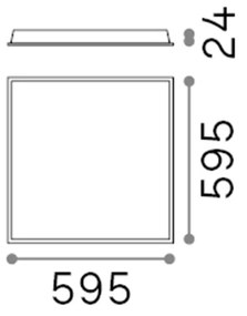 Pannello Led Panel Alluminio Bianco Led 40W 3000K Luce Calda Cri90