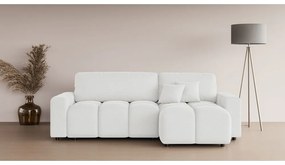 Divano angolare bianco allungabile (con composizione variabile) Luki – Ropez